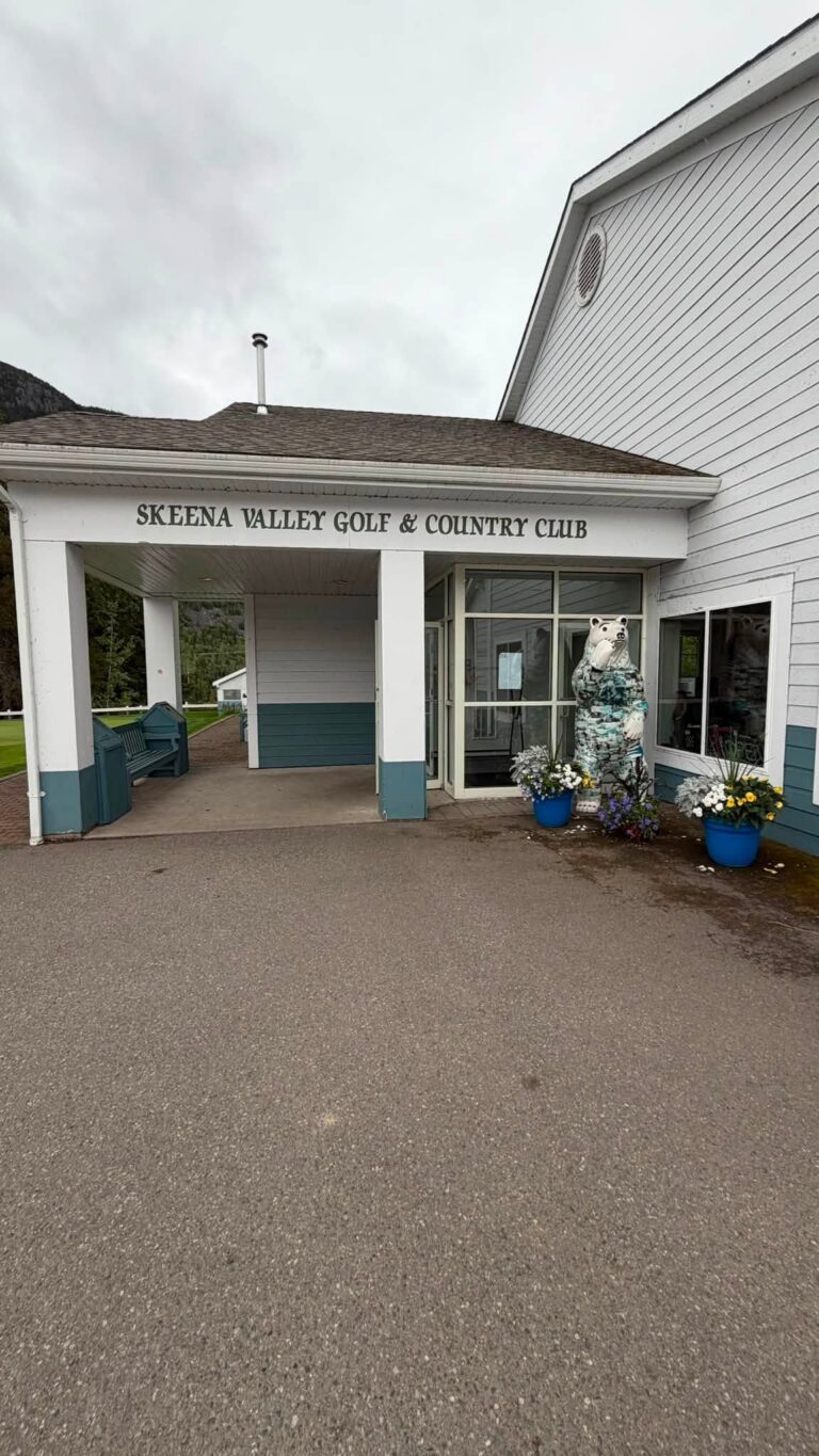 Entrance of the Skeena Valley Golf & Country Club clubhouse.