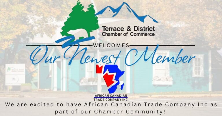 Chamber "Our Newest Member" graphic welcoming African Canadian Trade Company Inc
